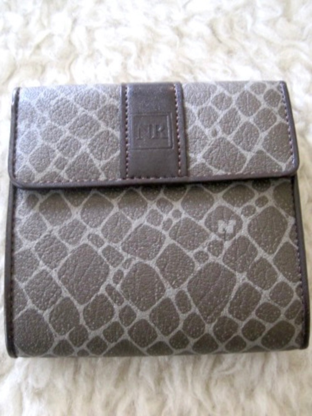 Vintage Nina Ricci Leather Trifold Compact Wallet